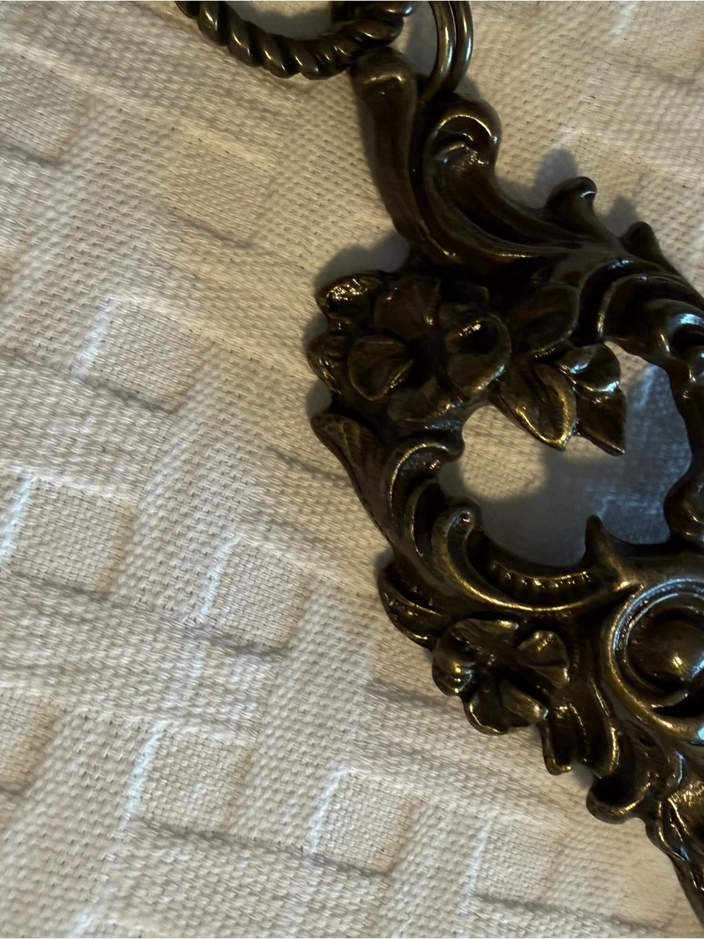 Black Decorative Link belt with Ornate Toggle and Tassel